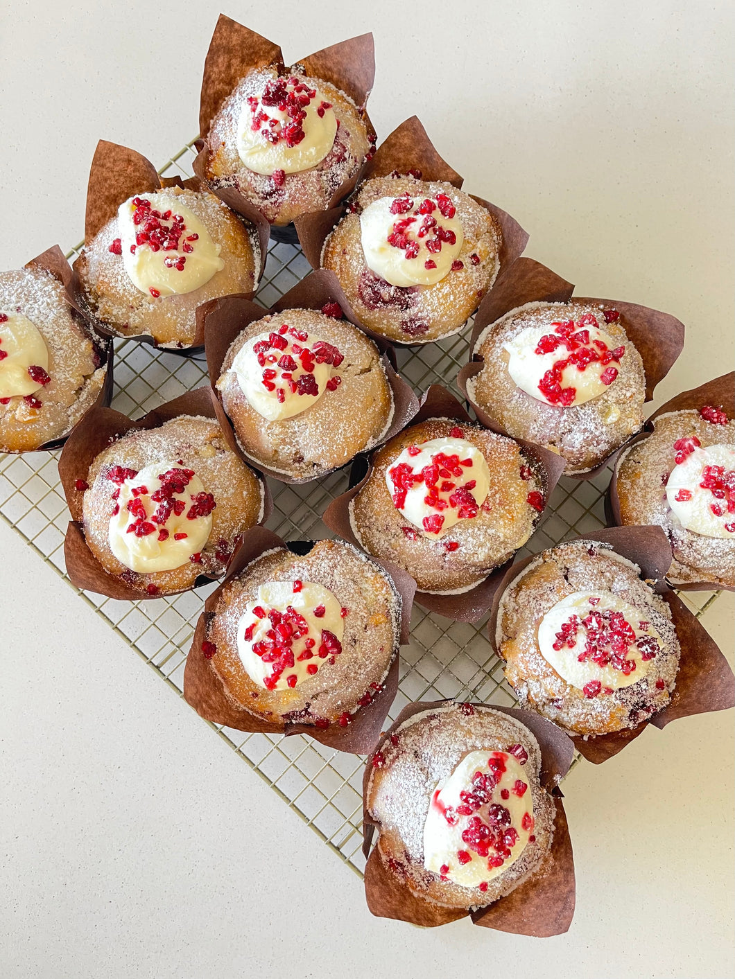 RASPBERRY WHITE CHOCOLATE MUFFINS